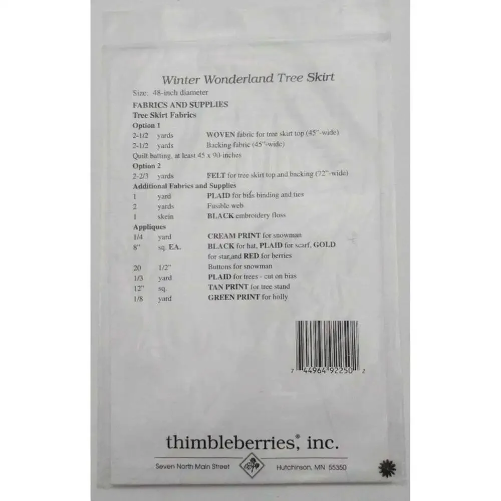 Thimbleberries Winter Wonderland Tree Skirt Pattern 48